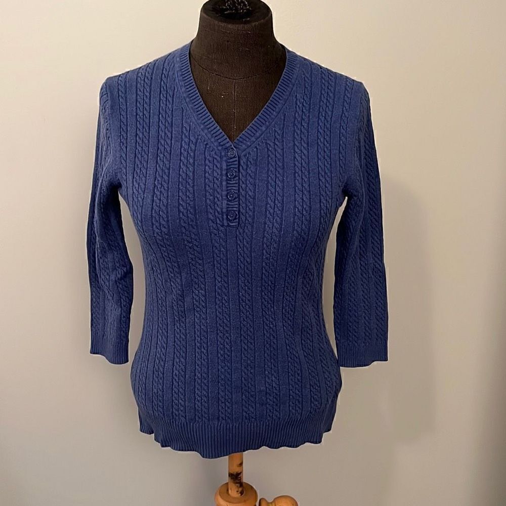 Croft&Barrow Women's Navy Blue Pullover Sweater